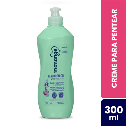Creme Para Pentear Monange Hialurônico & Restauração Com 300ml