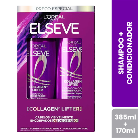 Kit Elseve Collagen Lifter Shampoo 385ml + Condicionador 170ml