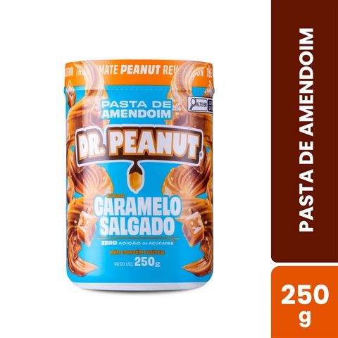 Pasta De Amendoim Dr. Peanut Sabor Caramelo Salgado Com 250g