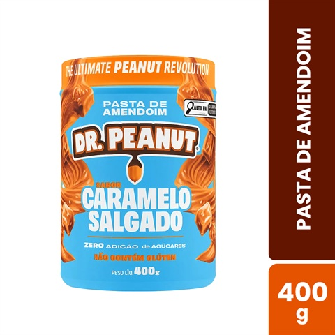 Pasta De Amendoim Dr. Peanut Sabor Caramelo Salgado Com 400g