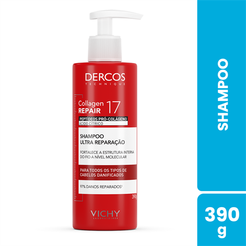 Shampoo Vichy Collagen Repair 17 Ultra Reparação Com 390g