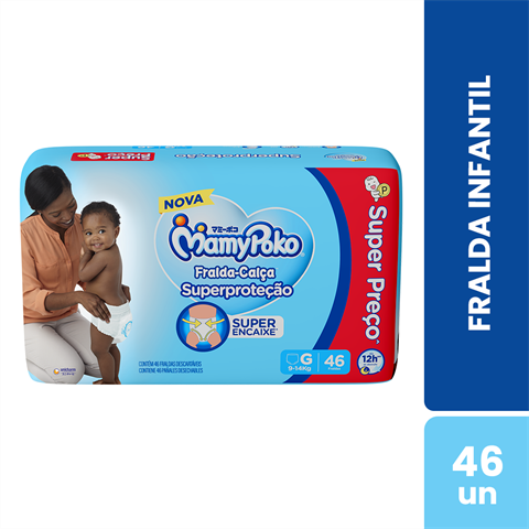 Fralda-Calça MamyPoko Superproteção G Com 46 Unidades
