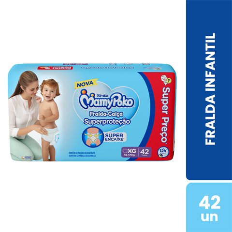 Fralda-Calça MamyPoko Superproteção XG Com 42 Unidades