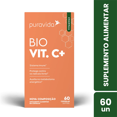 Suplemento Alimentar Bio Vit. C+ C/60 Cápsulas Puravida