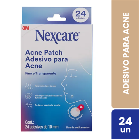 Adesivo Para Acne Nexcare Com 24 Unidades