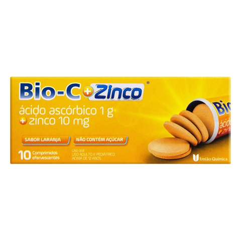 Bio-C + Zinco 1g + 10mg C/10 Comprimidos Efervescentes