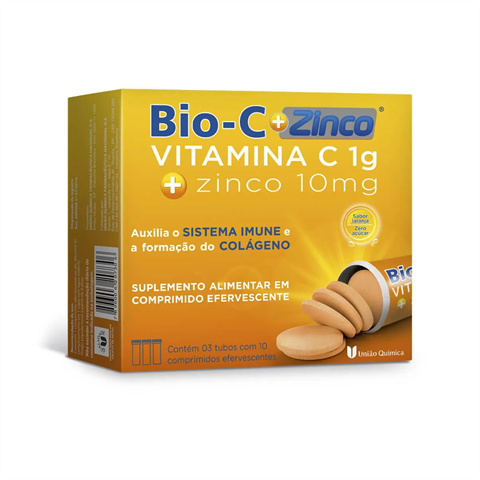 Bio-C + Zinco 1g +10mg C/30 Comprimidos Efervescentes