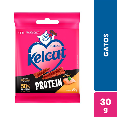 Petisco Para Gatos Kelcat Stick Protein Sabor Frango Com 30g