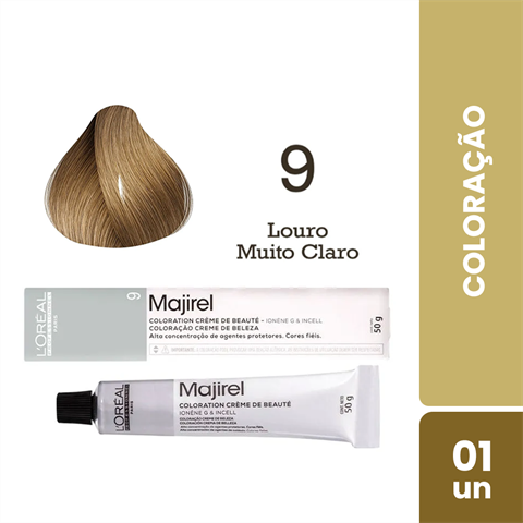 Coloração L'Oréal Majirel Cor 9 Louro Muito Claro