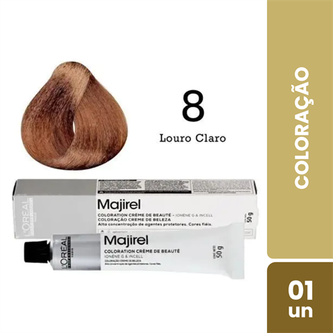 Coloração L'Oréal Majirel Cor 8 Louro Claro