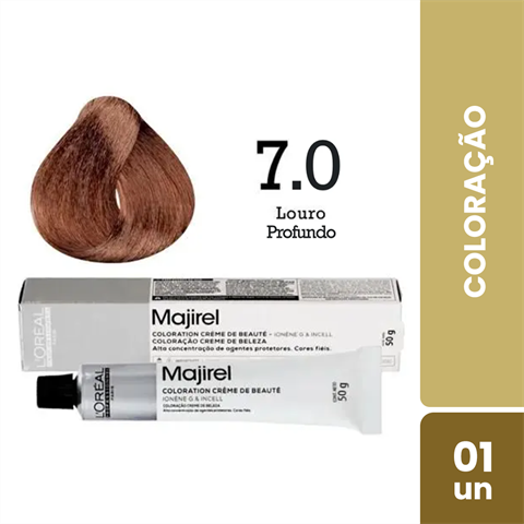 Coloração L'Oréal Majirel Cor 7.0 Louro Profundo