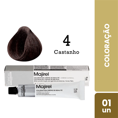 Coloração L'Oréal Majirel Cor 4 Castanho