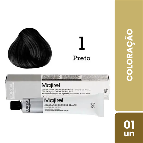 Coloração L'Oréal Majirel Cor 1 Preto