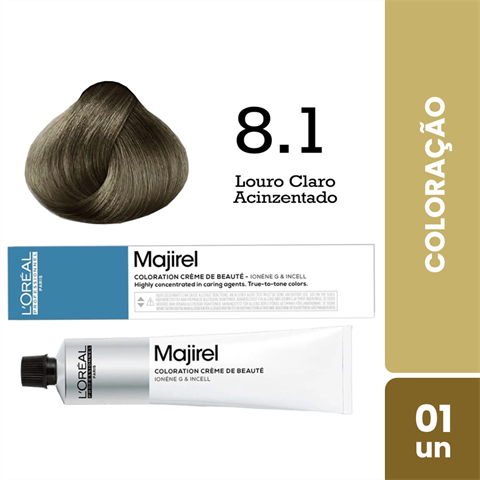 Coloração L'Oréal Majirel Cor 8.1 Louro Claro Acinzentado