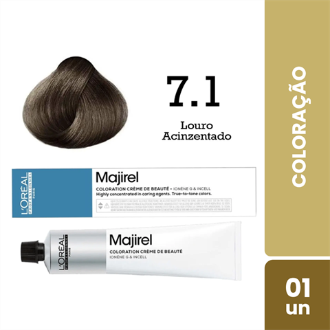 Coloração L'Oréal Majirel Cor 7.1 Louro Acinzentado