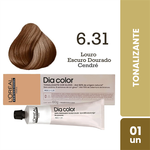 Tonalizante L'Oréal Dia Color Cor 6.31 Louro Escuro Dourado Cendré