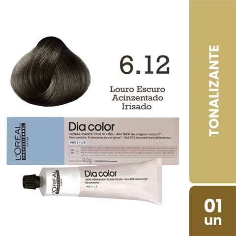 Tonalizante L'Oréal Dia Color Cor 6.12 Louro Escuro Acinzentado Irisado