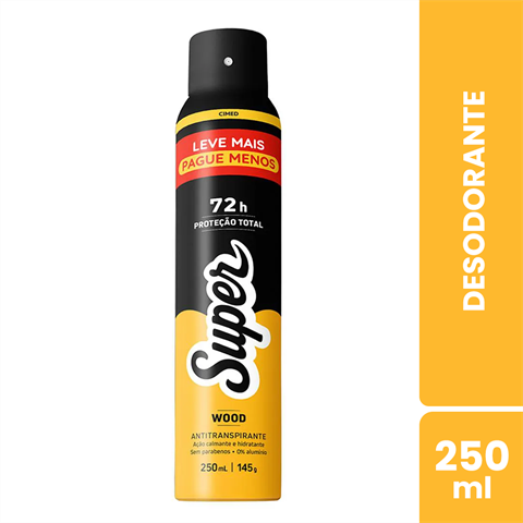 Desodorante Antitranspirante Cimed Super Aerossol Wood Com 250ml