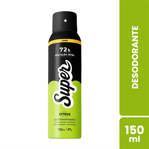 Desodorante Antitranspirante Cimed Super Aerossol Citrus Com 150ml