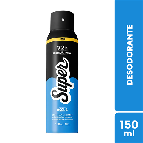 Desodorante Antitranspirante Cimed Super Aerossol Acqua Com 150ml
