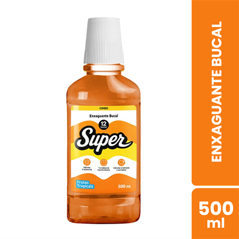 Enxaguante Bucal Cimed Super Sabor Frutas Tropicais Com 500ml