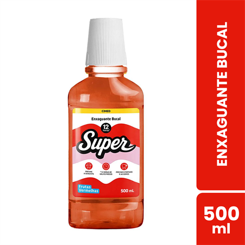 Enxaguante Bucal Cimed Super Sabor Frutas Vermelhas Com 500ml