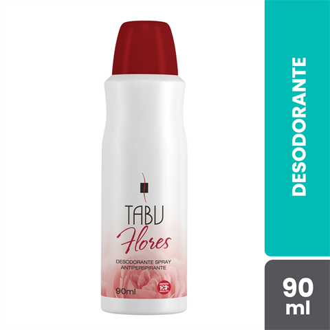 Desodorante Antitranspirante Tabu Spray Flores Com 90ml