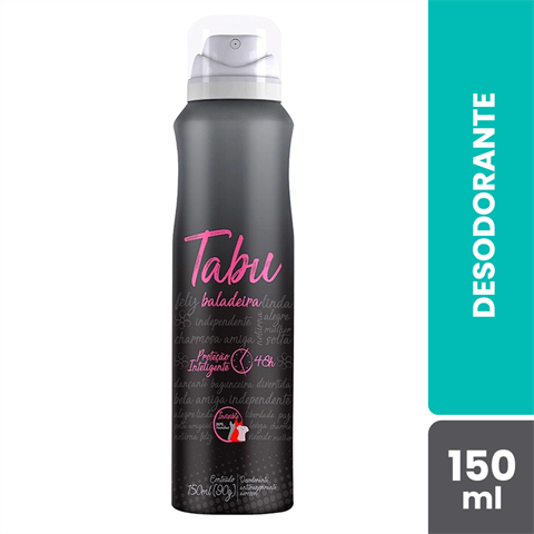 Desodorante Antitranspirante Tabu Aerossol Baladeira Com 150ml