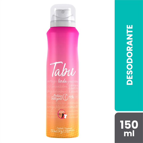 Desodorante Antitranspirante Tabu Aerossol Linda Com 150ml