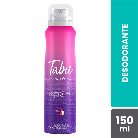 Desodorante Antitranspirante Tabu Aerossol Ousada Com 150ml