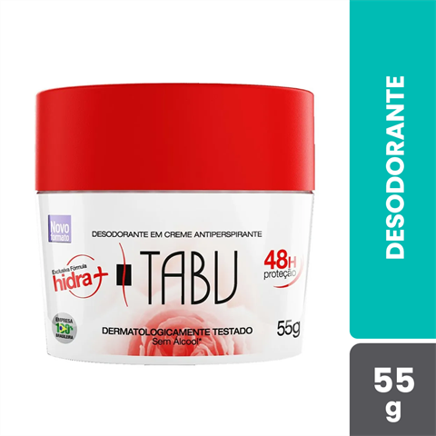 Desodorante Antitranspirante Tabu Em Creme Com 55g