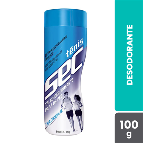Desodorante Para Os Pés Tênis Sec Em Talco Tradicional Com 100g