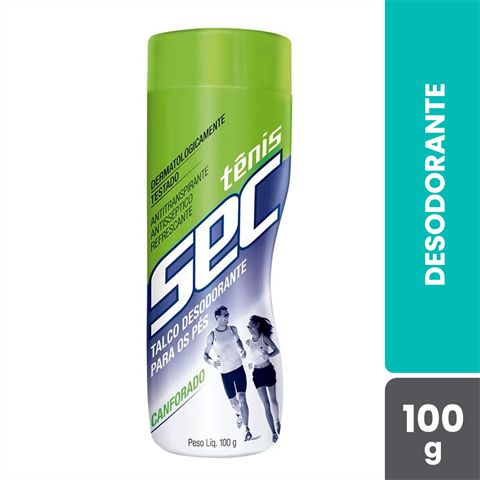 Desodorante Para Os Pés Tênis Sec Em Talco Canforado Com 100g