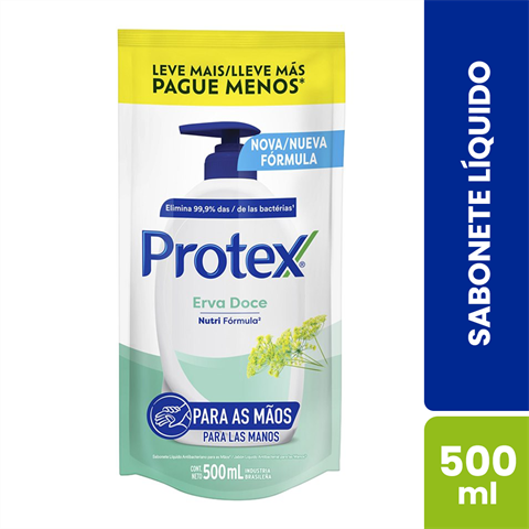 Sabonete Líquido Protex Erva Doce Refil Com 500ml