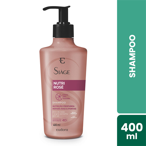 Shampoo Eudora Siàge Nutri Rosé 400ml