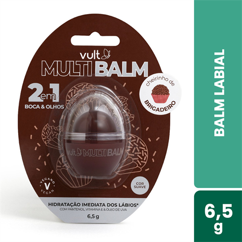 Multi Balm Vult 2 Em 1 Boca E Olhos Brigadeiro 6,5g