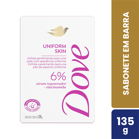 Sabonete Em Barra Dove Uniform Skin Com 135g