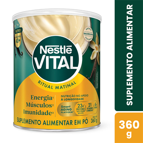 Suplemento Alimentar Nestlé Vital Ritual Matinal Sabor Baunilha Com 360g