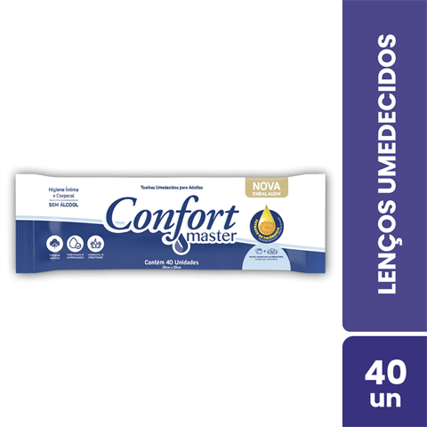 Lenço Umedecido Confort Master 40 Unidades