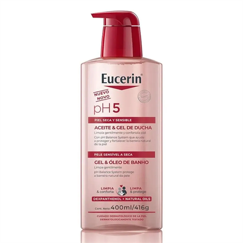 Gel E Óleo De Banho Eucerin PH5 Pele Sensível A Seca 400ml