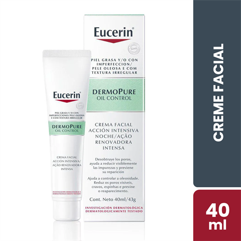 Creme Facial Eucerin DermoPure Oil Control Ação Renovadora Com 40ml