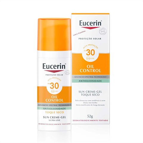 Protetor Solar Facial Eucerin Sun Oil Control FPS30 Antioleosidade 50ml