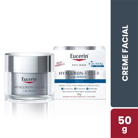 Creme Facial Eucerin Hyaluron-Filler Noite Com 50g