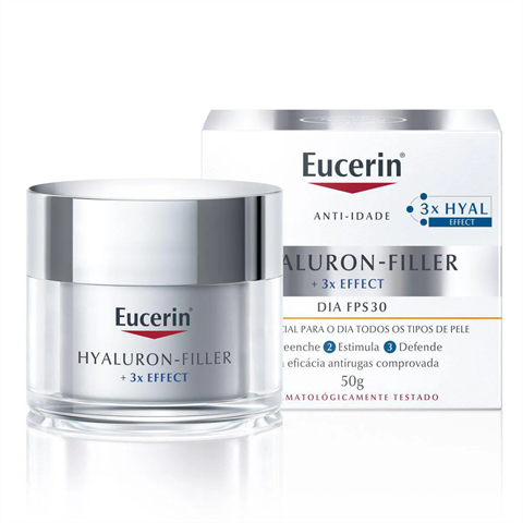 Creme Facial Eucerin Hyaluron-Filler + 3x Effect Dia FPS30 50g