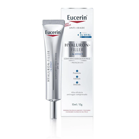 Creme Contorno Dos Olhos Eucerin Hyaluron-Filler + 3x Effect FPS15 15ml