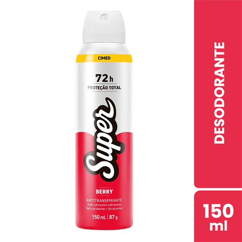 Desodorante Antitranspirante Cimed Super Aerossol Berry Com 150ml