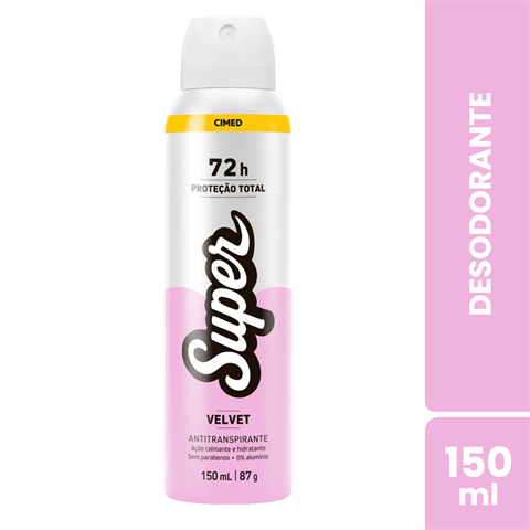 Desodorante Antitranspirante Cimed Super Aerossol Velvet Com 150ml
