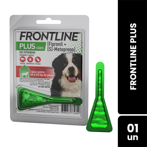 Frontline Plus Cães De 40kg A 60kg