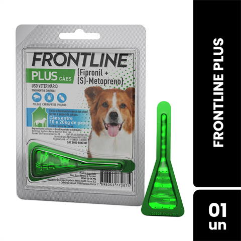 Frontline Plus Cães De 10kg A 20kg