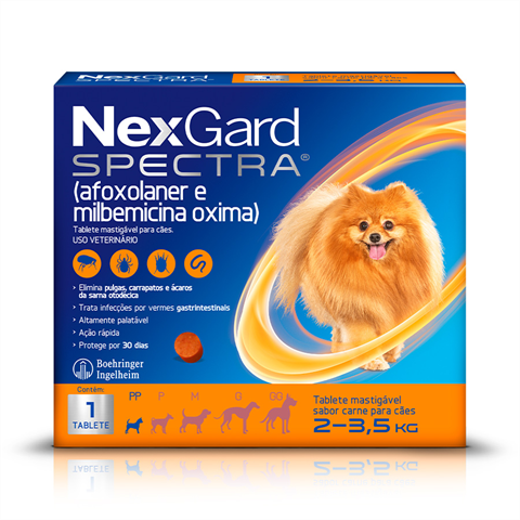 NexGard Spectra Cães De 2kg A 3,5kg